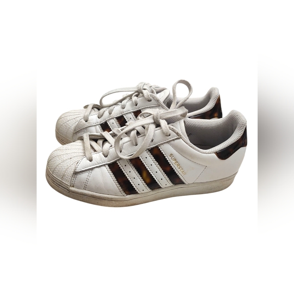 Adidas Classic Superstar Tortoiseshell Sneakers, 6.5 - Picture 3 of 7